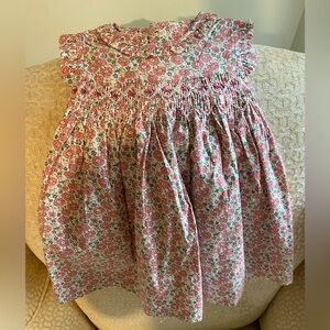 Smocked Floral Girls Dress